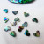 Abalone Shell Heart-Shaped Non-Hole Shell Ring Surface Inlaid Hinge Single-Sided Patch Jewelry DIY Ornament Accessories