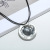 2021 Hot Selling European and American Cowhide String Geometric Irregular round Pendant Necklace Women's Alloy Choker