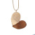 2021 New Popular European and American Style Geometric Peach Heart Necklace Wood + Alloy Snake Bones Chain Women's Long Sweater Chain