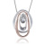 2021 Amazon Hot Selling European and American Women's Fashion Alloy Necklace Creative Oval Stacking Pendant