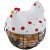 Strawberry Hen Storage Basket Iron Basket Ceramic Egg Basket Living Room Fruit Storage Basket Kitchen Nordic Decorations