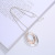 2021 Popular Necklace European and American Geometric Oval Short Women's Alloy Clavicle Chain Pendant Sweater Chain