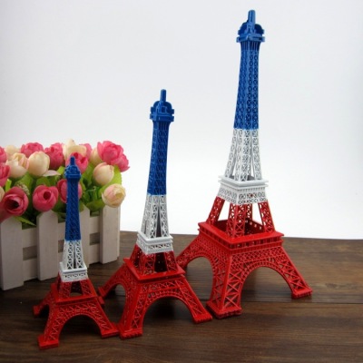 Red White Blue Color Eiffel Tower Model Decoration Zakka French Decoration Craft Souvenir Gift
