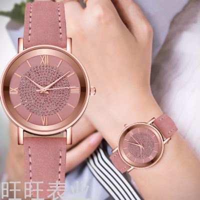 New Internet Celebrity Gypsophila Watch Women's Fashion Sun Pattern Roman Scale Quartz Wrist Watch Women's Reloj