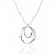 2021 Amazon Fashion Necklace European and American Style Oval Double Ring Short Pendant Women's Alloy Sweater Chain