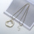 Amazon 2021 Hot Selling European and American Popular Necklace Irregular round Long Pendant Women's Sweater Chain