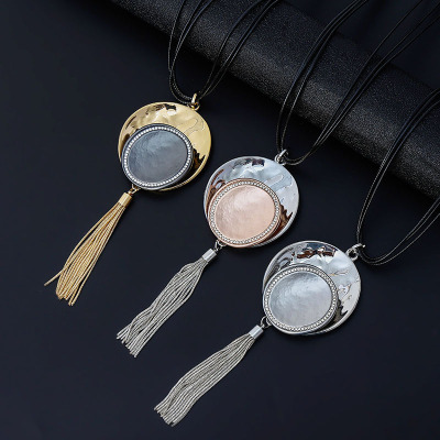 Pendant Sweater Chain 2021 New Women 'S Alloy Tassel Long Ins Autumn And Winter Ornament Retro Simple Necklace