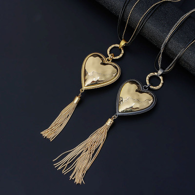 Pendant Sweater Chain 2021 New Women's Alloy Tassel Long Ins Autumn and Winter Ornament Retro Simple Necklace