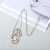 2021 Amazon Hot Selling European and American Women's Fashion Alloy Necklace Creative Oval Stacking Pendant