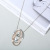 2021 Amazon Hot Selling European and American Women's Fashion Alloy Necklace Creative Oval Stacking Pendant