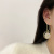 Korean Retro Asymmetric Tassel Earrings Female Hong Kong Style Net Red Temperament Letter a Circle Earrings Ins Style Ear Rings