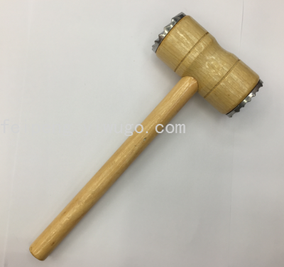 High Quality Wooden Handle Tenderizer Double-Headed Minced Meat Hammer Practical Steak Hammer Aluminum Meat Hammer