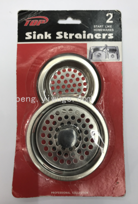 Stainless Steel Kitchen Sink Filter Net Bathroom Balcony Drain Anti-Blocking Straw Hat Floor Drain Net