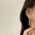 Dongdaemun Light Luxury Design Vachette Clasp Earrings Women's Cold Style Zircon Metal Tassel Earrings Personalized Ear Jewelry