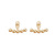 2021 New Olivia Wang Same Style Ear Studs Unique Design Metal One with Two Ear Studs Sterling Silver Needle Earrings