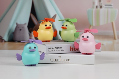 2022 New Factory Direct Sales Cute Duck USB Lithium Battery Little Fan Hand-Held Halter Fan