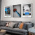 Hot Sale Industrial Style Black and White City Architecture Landscape Photography Blue Green Car Living Room Background Wall Decoration Canvas Painting
