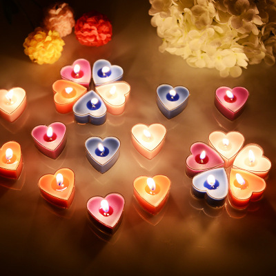 Creative Plastic Heart-Shaped Candle Aromatherapy Candle Romantic Birthday Candle Incense Love Lover Candlelight Dinner Candle