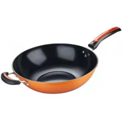 Imported Ceramic Technology Lightweight Wok Porceilain Crystal Pot Less Lampblack Non-Stick Pan Gas Induction Cooker Household Spatula