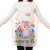 Korean Style Cute Cartoon Print Waist Adult Neck-Hanging Apron Kitchen Oil-Proof Clean Sleeveless Half-Length Apron