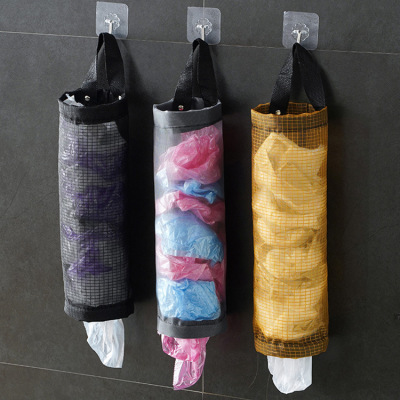 Kitchen Household Garbage Bag Buggy Bag Clutter Wall Hanging Organizing Folders Convenient Extraction Cartridge Grid Storage Bag