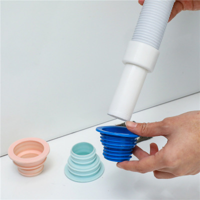 Kitchen and Bathroom Special Sewer Pipe Seal Ring Deodorant Silicone Connector Washing Machine Drain-Pipe Sealing Plug Extended