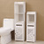 Factory Direct Supply White Toilet Bathroom Toilet Side Cabinet Side Cabinet Multi-Layer Floor Storage Locker