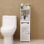 Factory Direct Supply White Toilet Bathroom Toilet Side Cabinet Side Cabinet Multi-Layer Floor Storage Locker