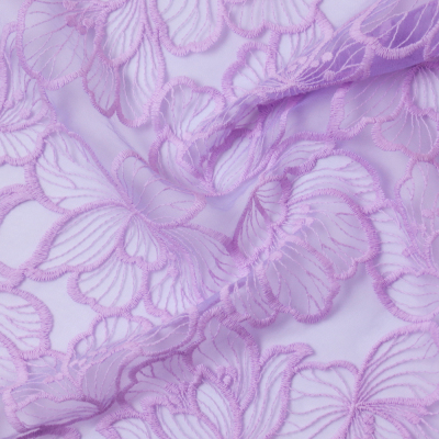Embroidery Fabric Factory Supply 100% Polyester Chinlon Mesh Embroidery Fabric Mesh Lace Fabric