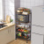 Household Floor-Type Multi-Layer Microwave Oven Storage Rack Kitchen Movable Vegetable and Fruit Storage Organizer Trolley