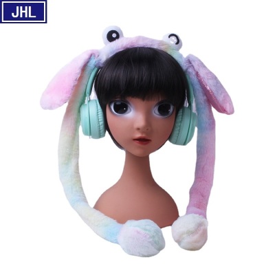 Fashion Cartoon Rabbit Ear Shape Bluetooth Headset Cute Cute Airbag Led Headset Luminous Headphones Cross-Border.
