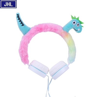 Online Influencer Fashion Dinosaur Unicorn Headset Children Cute Headset Wire Control Headset Gift Foreign Trade.