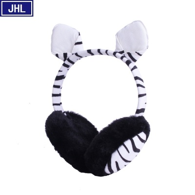 Cartoon Striped Horse Plush Model Headset Creative Gift with Line MP3 Personality Headset Foreign Trade Wholesale.