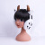 New Cartoon Cow Plush Shape Headset Creative Plush Gift Computer Mobile Phone Music Earbuds.