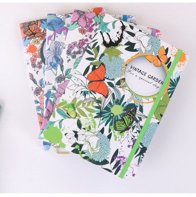 Pansy Student Bandage Creative Trend Notebook Diary Notepad Journal Book Cross-Border Spot