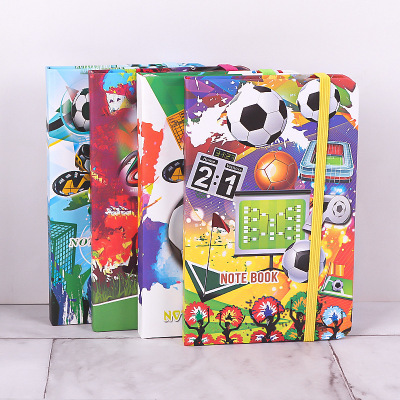 European and American Style Football Strap Notebook Creative Trend Diary Cartoon Student Small Gift Exquisite Notepad