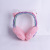 Colorful Plush Cat Ear Headset with Line Luminous MP3 Transparent Quicksand Sequins Warm Led Earplugs.