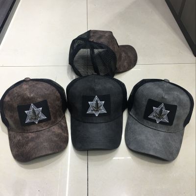 Mesh Cap Hat European and American Leather Baseball Cap Sports Cap Cross-Border E-Commerce One Piece Dropshipping Casual Peaked Cap