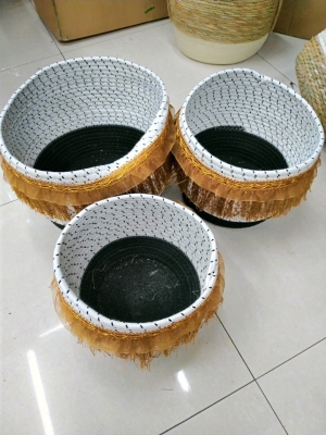 Popular Tassel Storage Basket