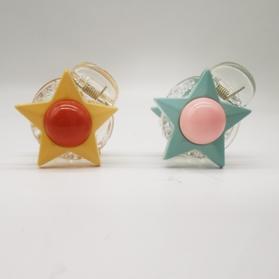 2022 Acrylic Children's Claw Clip Pentagram Flower-Shaped Cute Clip 2.5cm Plastic Little Clip