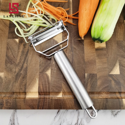 Factory in Stock Stainless Steel Double-Headed Grater Multi-Functional Peeler Two-in-One Fruit Peeling Knife Potato Paring Knife