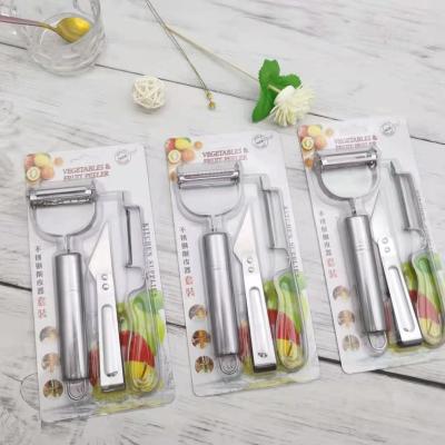 Stainless Steel Peeler Three-Piece Peeler Stall Running Rivers and Lakes Potato Peeler Knife Melon and Fruit Grater