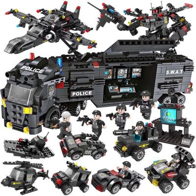 Flying Eagle Special Police Assembled Toys Compatible with Lego Puzzle Boys Police Children Intelligence Small Particle Gift Building Blocks