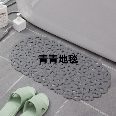 PVC Hollow Oval Water Drops Bathroom Non-Slip Mat Floor Mat, Carpet