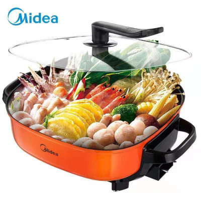 Suitable For Midea Lhn30a Electric Chafing Dish Household 6L Electric Caldron Electric Food Warmer Double Ring Poly Energy Super Convenient Electric Frying Pan