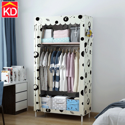 Simple Wardrobe Adult and Children Dormitory Bedroom Cloth Wardrobe Simple Modern Economical Space-Saving Assembled Small Wardrobe