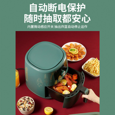 6 Liter Smart Home Mechanical Touch Air Fryer Automatic Large Capacity Deep Frying Pan Chips Machine Air Fryer