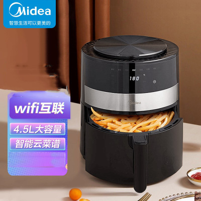 Family Applicable Midea Air Fryer 4.5L Smart WiFi LCD Touch Frying Deep Frying Pan''