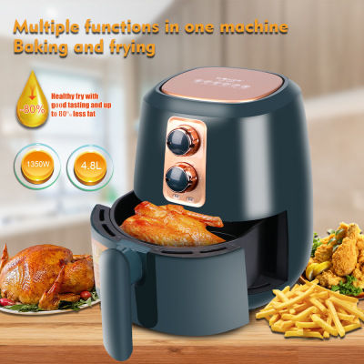 Haeger Household 4.8L Air Fryer Large Capacity Intelligent Smoke-Free Chips Machine Deep Frying Pan French Fries