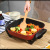 RED DOUBLE HAPPINESS Multi-Functional Electric Hot Pot Household Electric Heat Pan Electric Frying Pan Multi-Functional Cooking Pot Square Pot Wholesale Spot